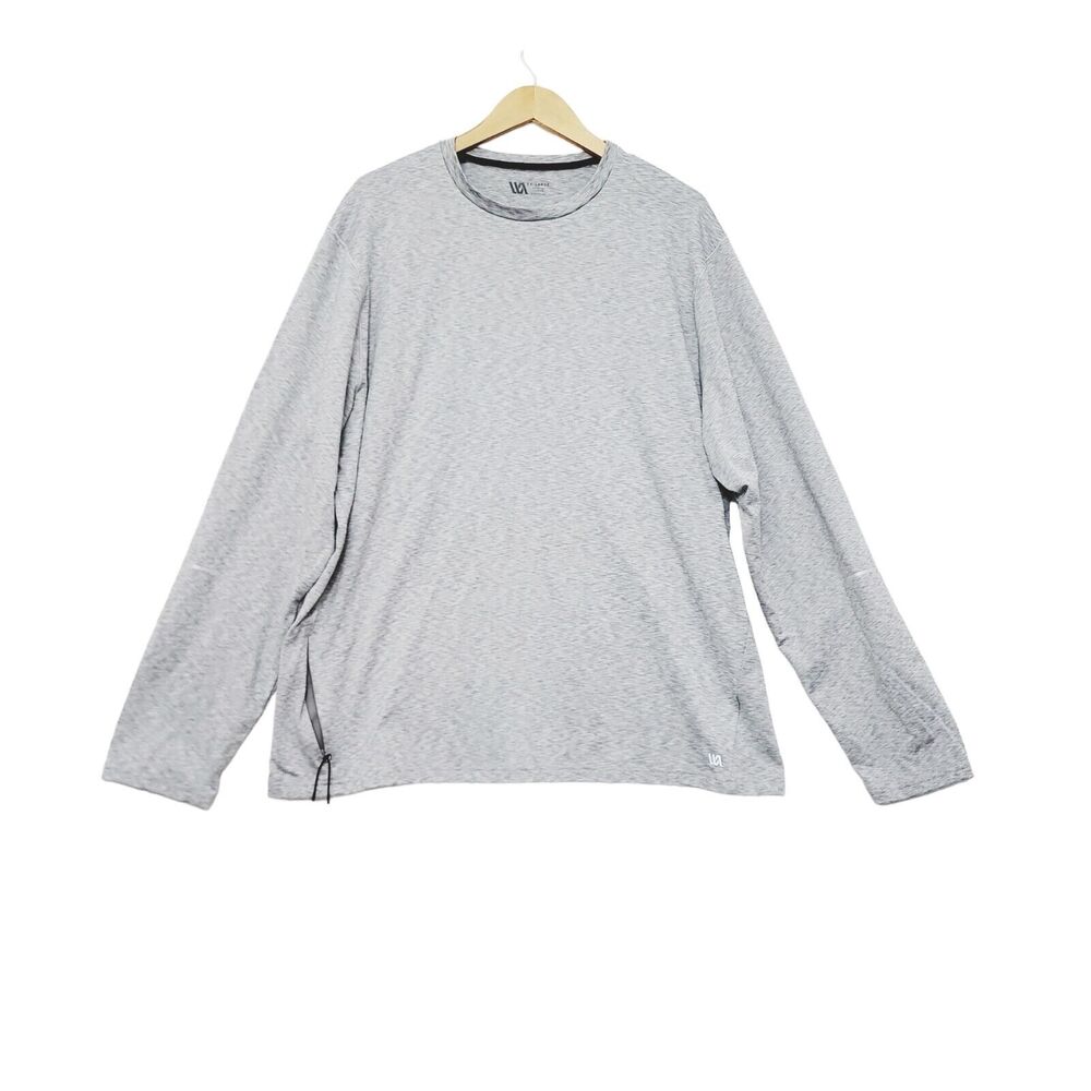 VRST Shirt Mens XXL Heather Gray Accelerate Run Warm Crew Pocket Stretch Shirt